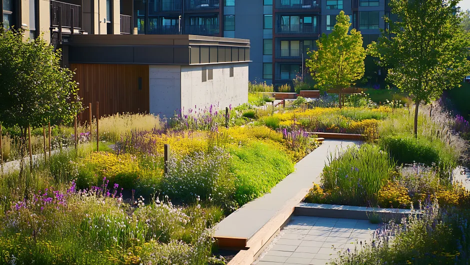 Dachbegrünung in der Stadt